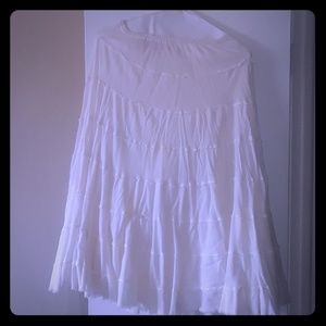 White Linen Skirt